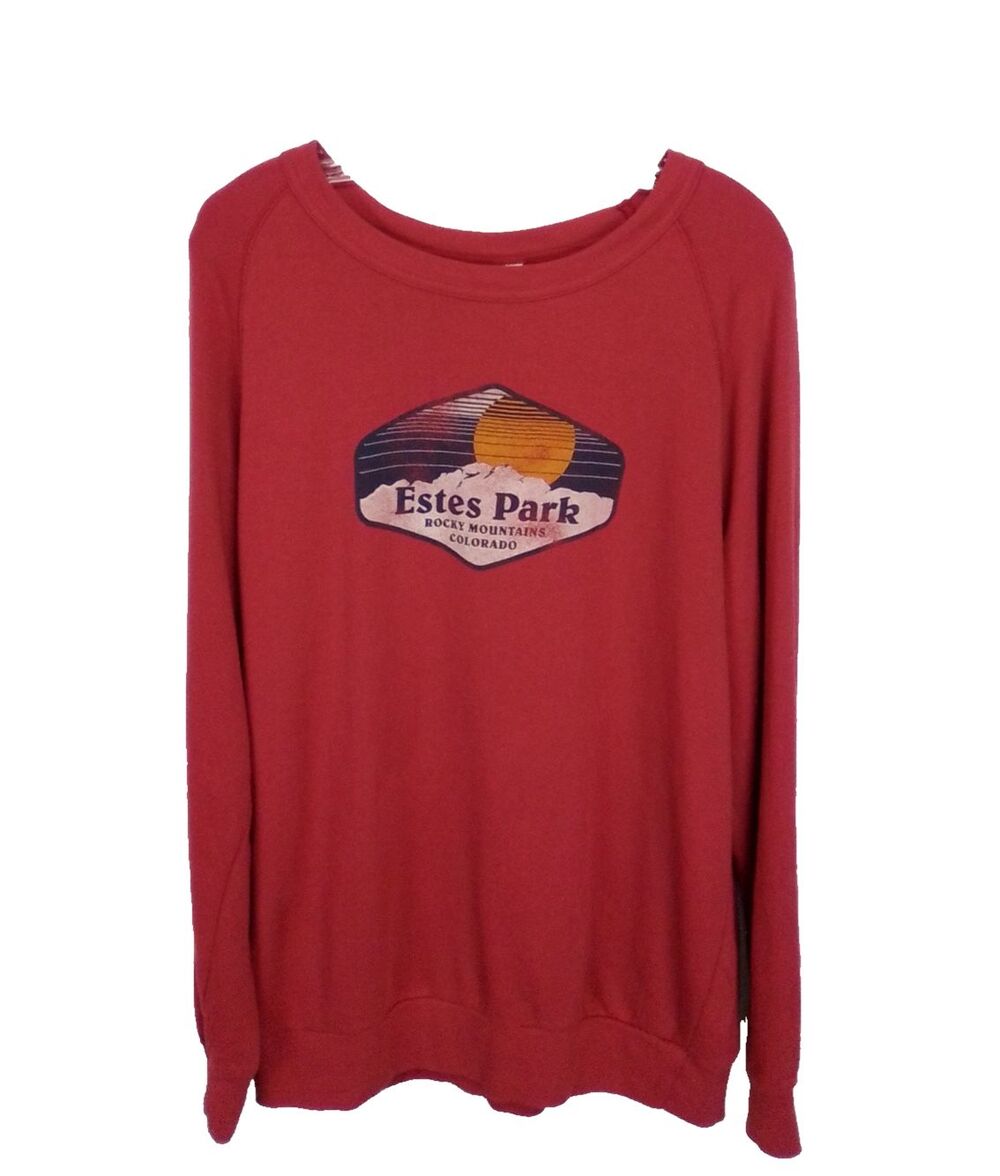 Alternative Estes Park Women's Rocky Mountain  Long Sleeve Sweatshirt Size Large